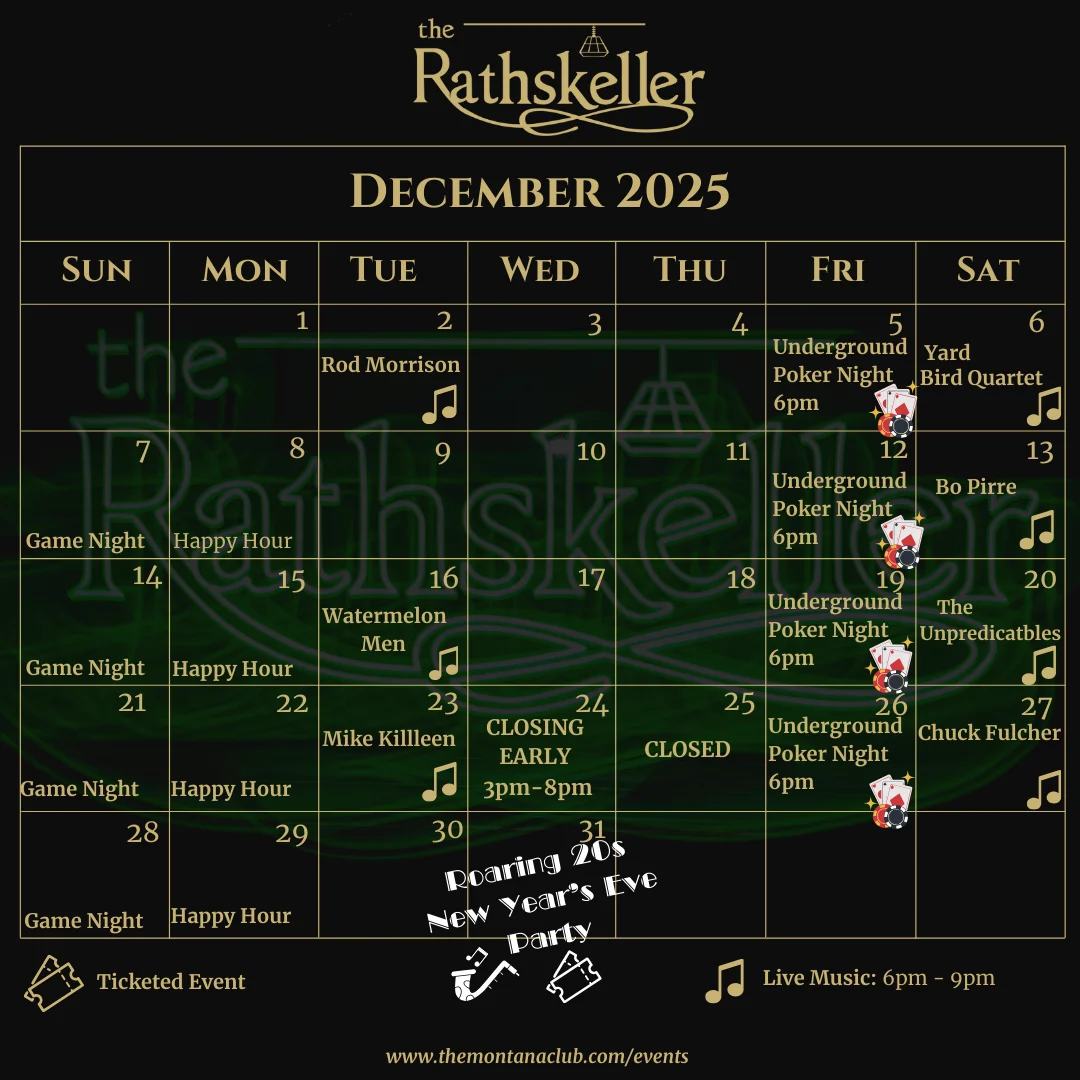 Rathskellar Calendar - Montana Club
