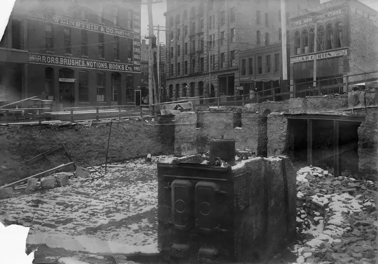 Club after remaining granite walls dismantled