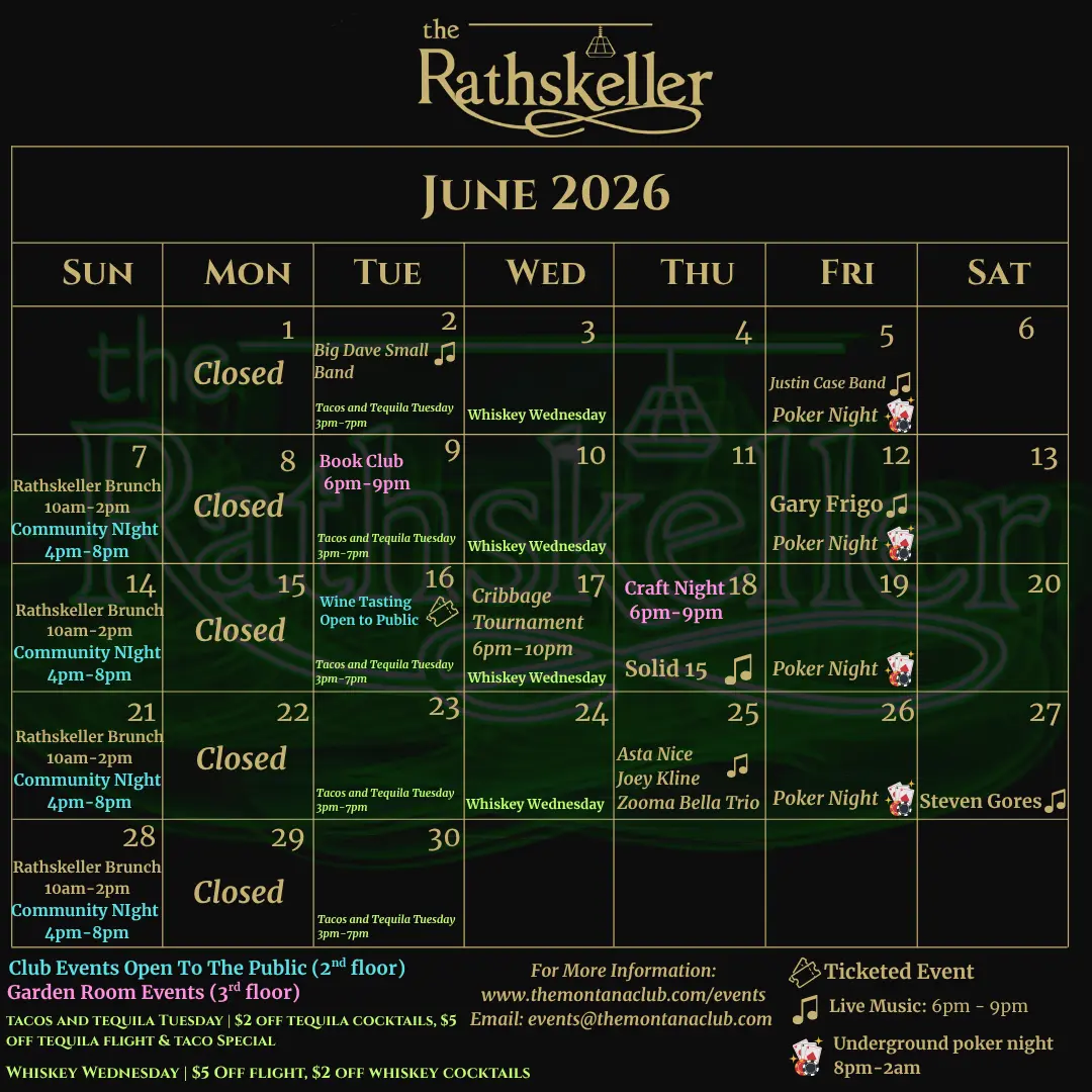 Rathskellar Calendar - Montana Club